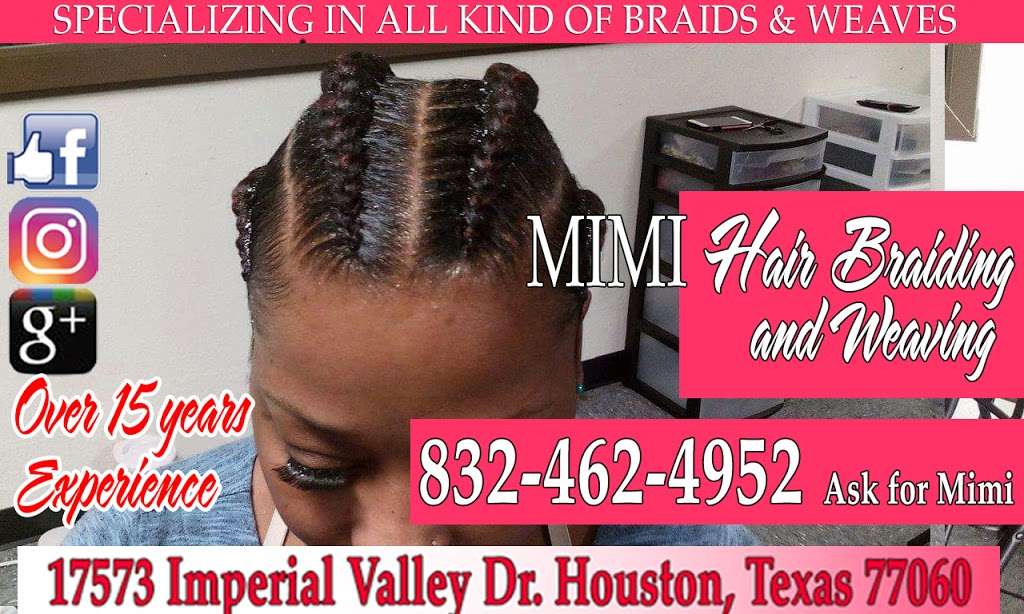 Mimi Hair Braiding and Weaving | 17573 Imperial Valley Dr, Houston, TX 77060, USA | Phone: (832) 462-4952