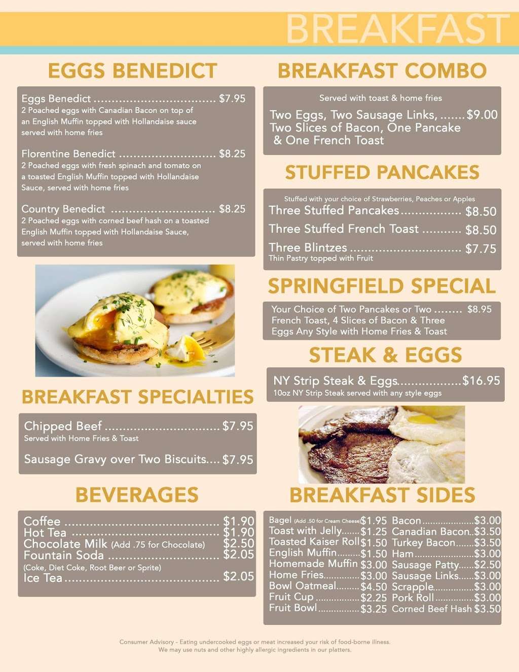 Springfield Diner & Family Restaurant | 1955 PA-212, Quakertown, PA 18951, USA | Phone: (610) 346-7416