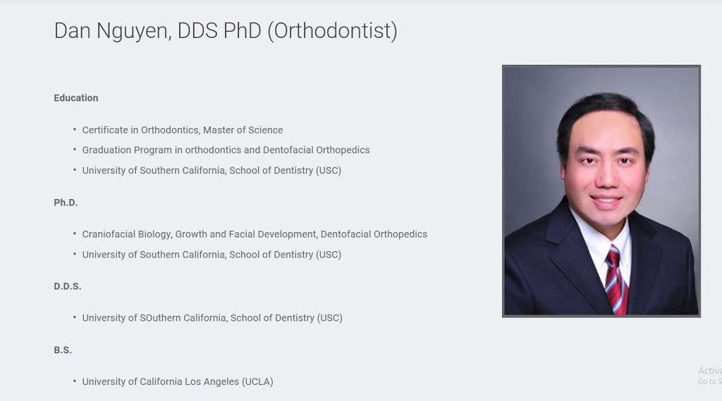 Dr. Dan C. Nguyen, DDS PhD Orthodontist | 3333 S Brea Canyon Rd #121, Diamond Bar, CA 91765 | Phone: (909) 869-1098
