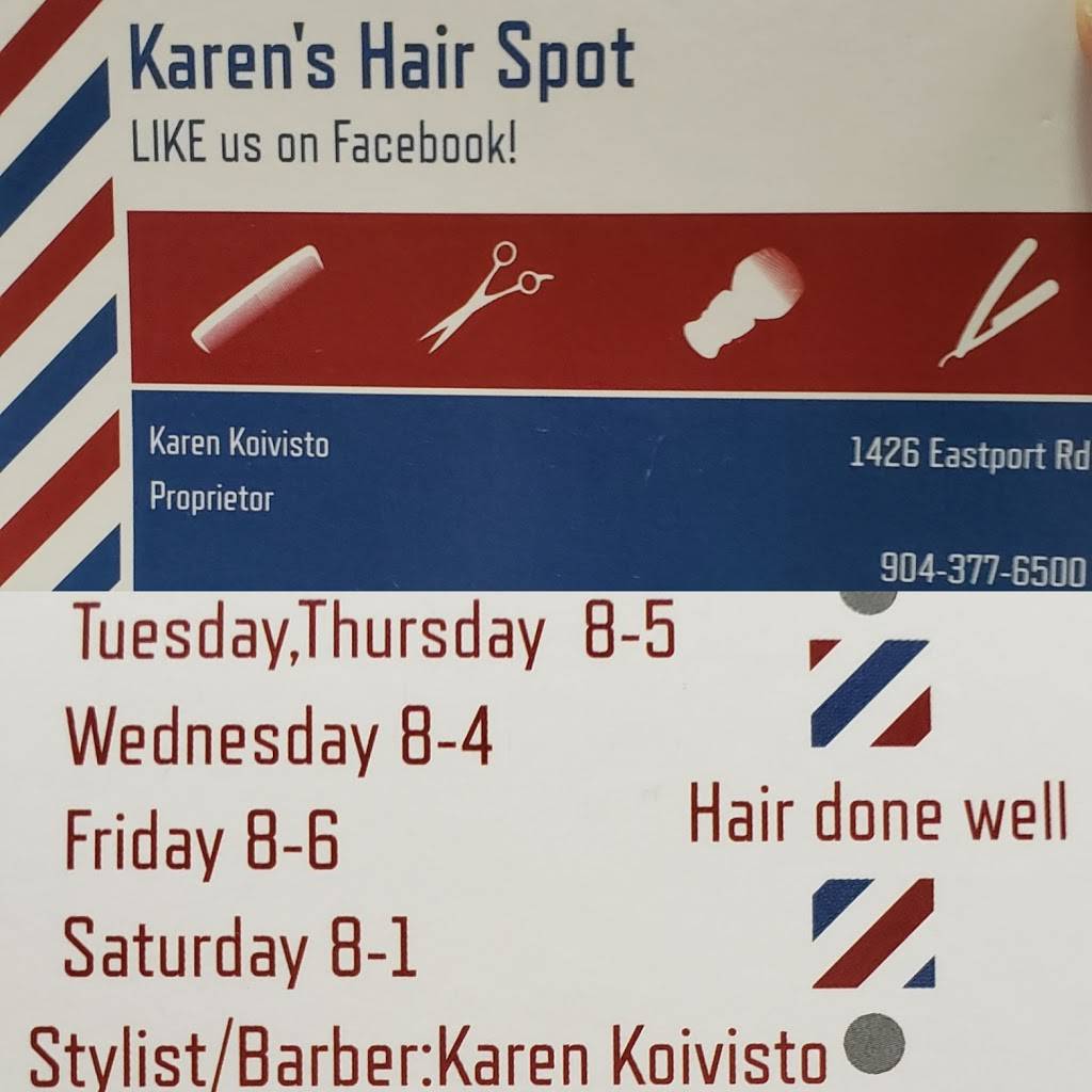 Karens Hair Spot | 1426 Eastport Rd, Jacksonville, FL 32218, USA | Phone: (904) 377-6500