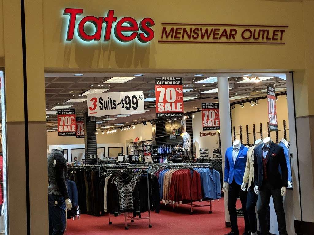 Tates Menswear Outlet - Franklin | Franklin Mills Mall, 1253 Franklin Mills Cir, Philadelphia, PA 19154 | Phone: (215) 612-2007