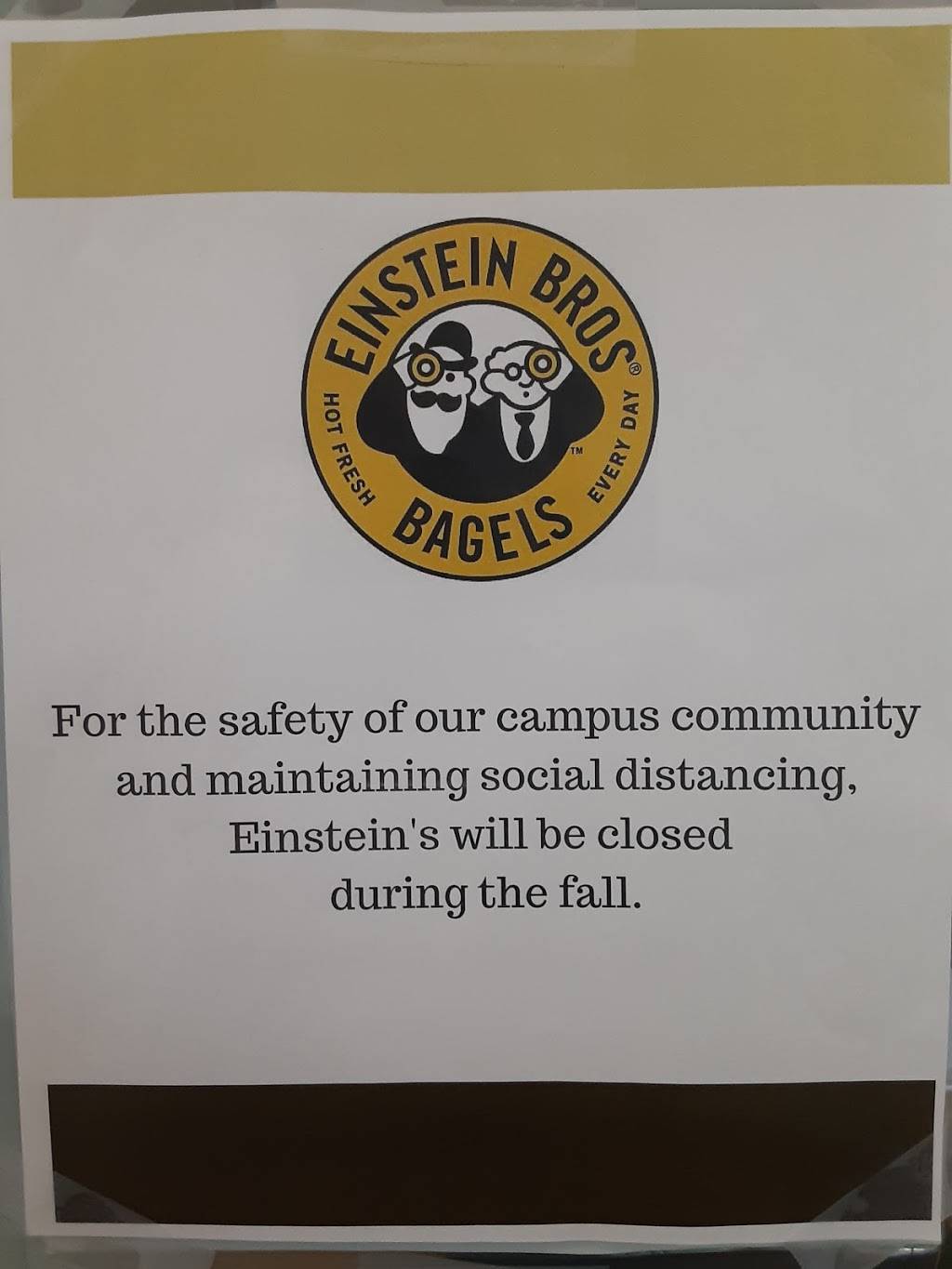 Einstein Bros. Bagels | 1650 Arapahoe St, Golden, CO 80401, USA | Phone: (303) 384-2194