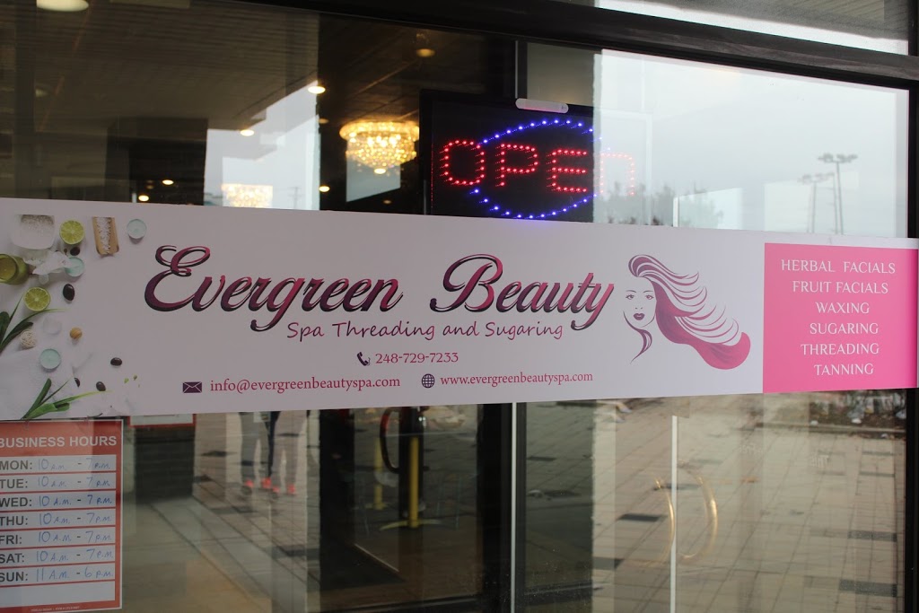 Evergreen Beauty - Spa,Threading & Sugaring - Troy | Sunset Plaza Shopping Center, 77 E Long Lake Rd, Troy, MI 48085, USA | Phone: (248) 729-7233