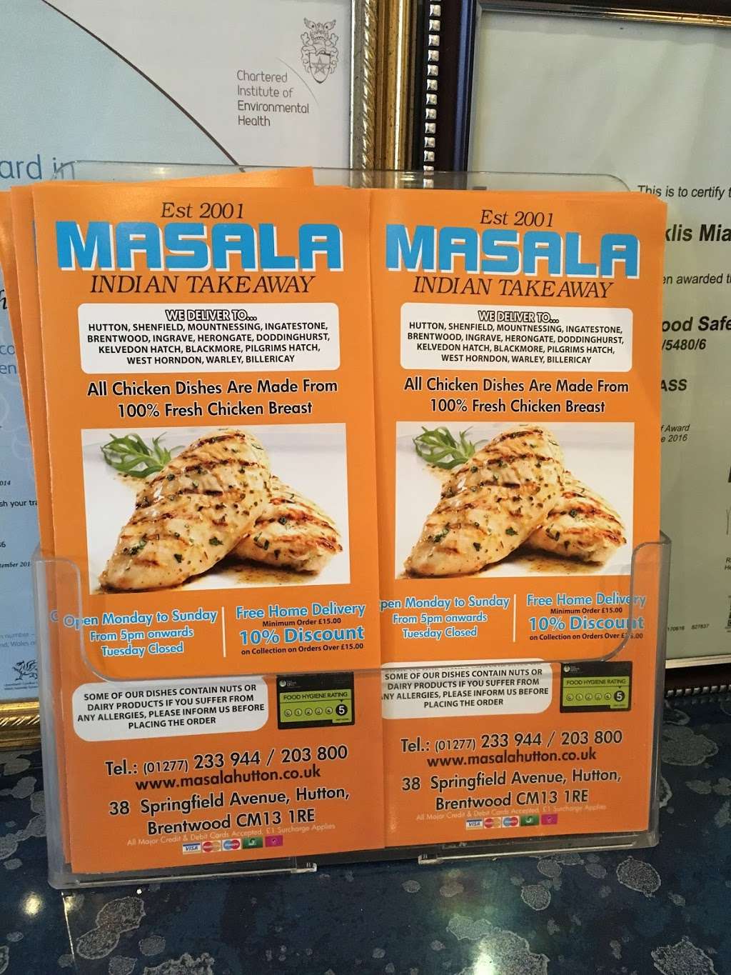 Masala Indian Takeaway | 38 Springfield Ave, Brentwood CM13 1RE, UK | Phone: 01277 233944