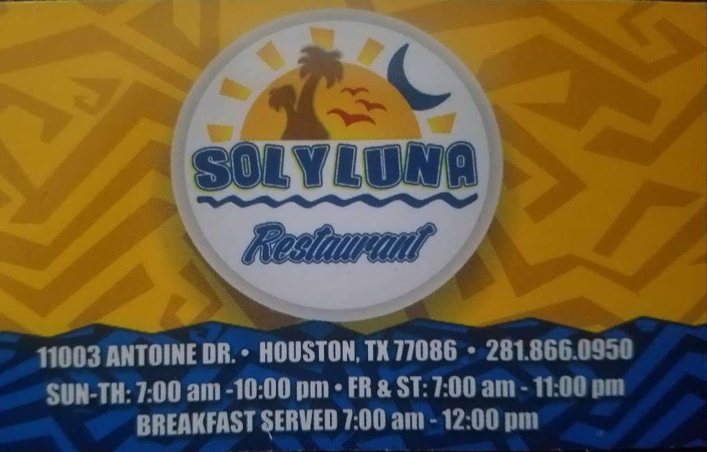 Sol y Luna restaurant | 11003 Antoine Dr l, Houston, TX 77086 | Phone: (281) 866-0950