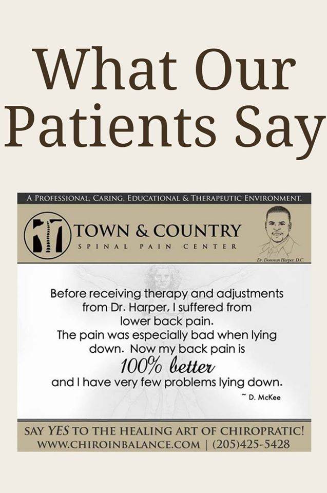 Town & Country Spinal Pain Center: Donovan Harper, DC | 650 9th Ave SW Suite #104, Bessemer, AL 35022 | Phone: (205) 425-5428