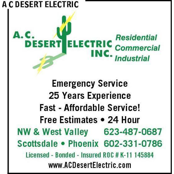 A.C. Desert Electric Inc. | 22238 N 90th Ave, Peoria, AZ 85383, USA | Phone: (623) 487-0687