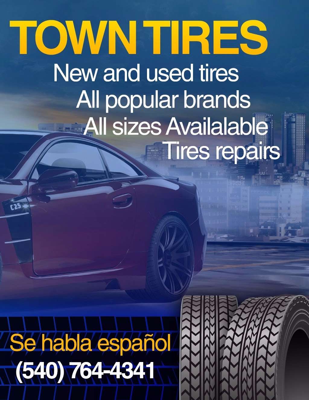 Town Tires New and Used Tires | 110 W Evans St, Culpeper, VA 22701, USA | Phone: (540) 764-4341