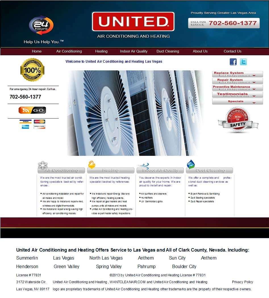 United Air Conditioning and Heating | 2301 Jared Ct, North Las Vegas, NV 89032, USA | Phone: (702) 560-1377