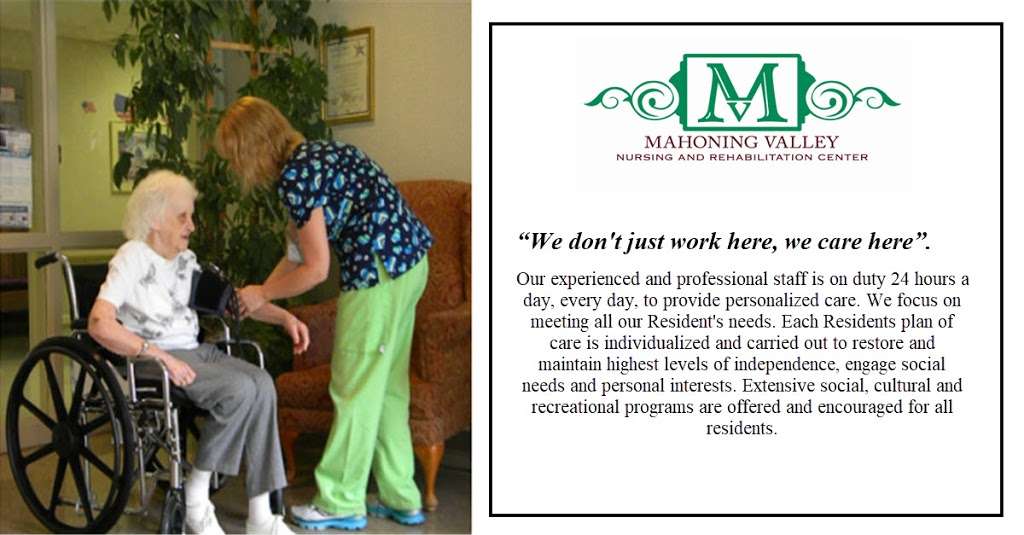 Mahoning Valley Nursing & Rehabilitation Center | 397 Hemlock Dr, Lehighton, PA 18235, USA | Phone: (570) 386-5522