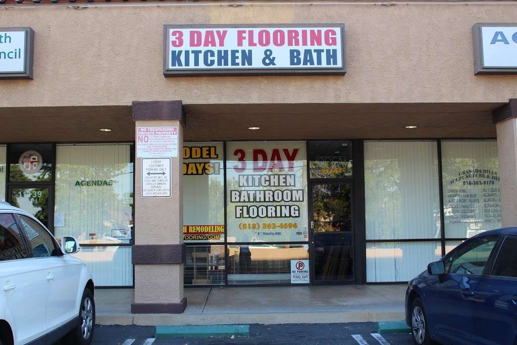 3 Day Flooring, Kitchen And Baths | 11141 Woodley Ave, Granada Hills, CA 91344, USA | Phone: (800) 405-9697