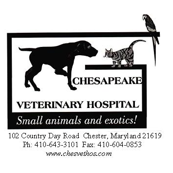 Chesapeake Veterinary Hospital | 102 Country Day Rd, Chester, MD 21619, USA | Phone: (410) 643-3101