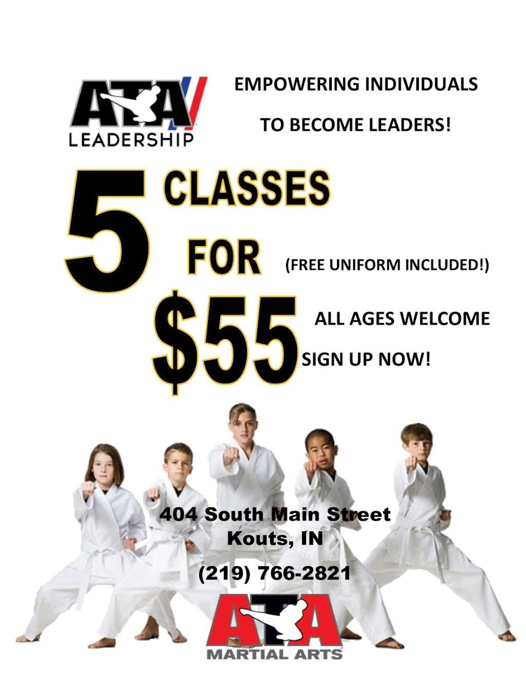 ATA Martial Arts Kouts | 404 S Main St, Kouts, IN 46347, USA | Phone: (219) 766-2821