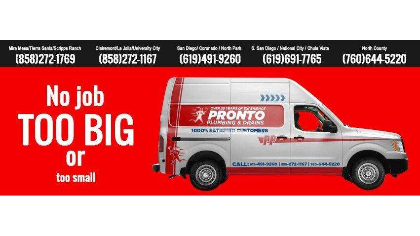 Pronto Plumbing & Drains, Inc. | 3665 Imperial Ave, San Diego, CA 92113, USA | Phone: (619) 691-7765
