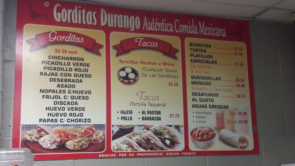 Gorditas Durango | 1926 S St Augustine Dr, Dallas, TX 75217, USA | Phone: (214) 232-6680