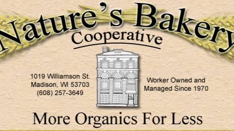 Natures Bakery Co-Op | 1019 Williamson St, Madison, WI 53703, USA | Phone: (608) 257-3649