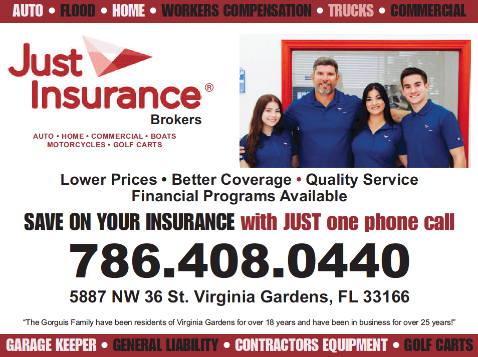 Just Insurance Brokers | 5887 NW 36th St, Virginia Gardens, FL 33166, USA | Phone: (786) 408-0440
