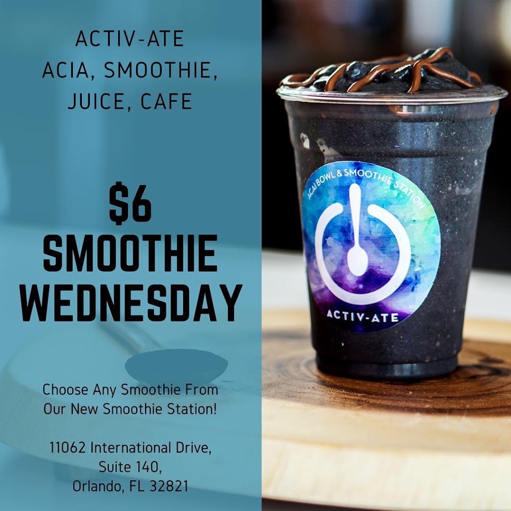 ActivAte Acai Bowls & Smoothie Café | 11062 International Dr #140, Orlando, FL 32821, USA | Phone: (407) 778-3777