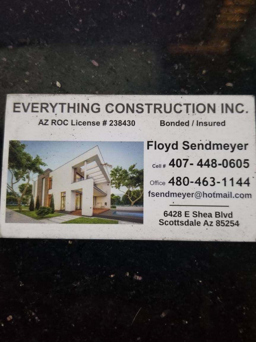 Everything Construction Inc | 6428 E Shea Blvd, Scottsdale, AZ 85254, USA | Phone: (480) 463-1144