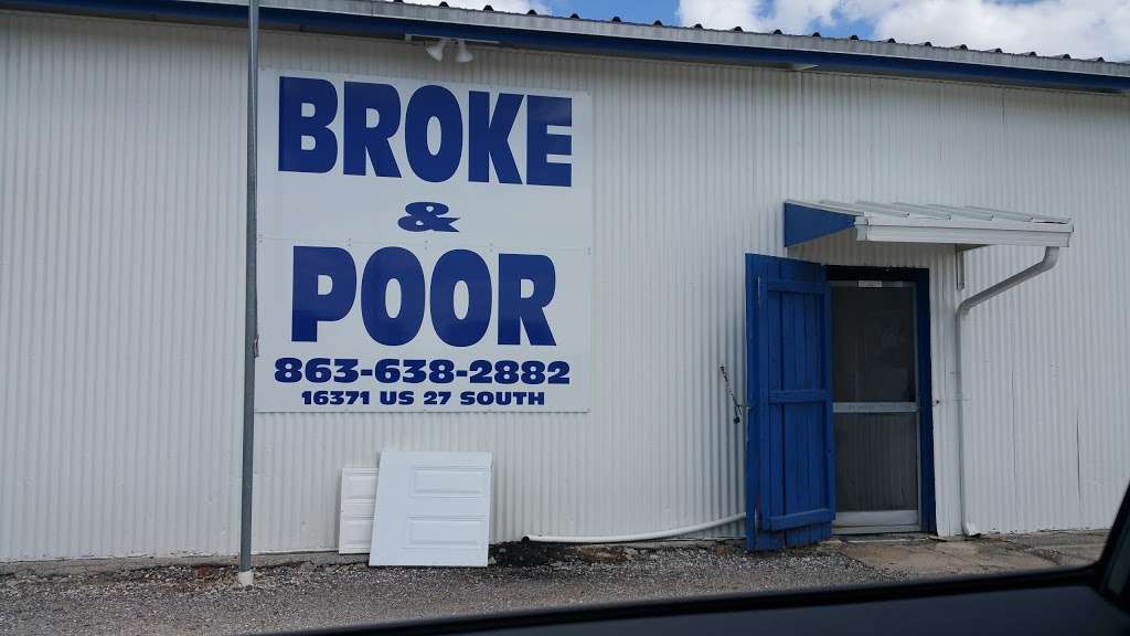 Broke & Poor Surplus Inc | 16371 US-27, Lake Wales, FL 33859, USA | Phone: (863) 638-2882