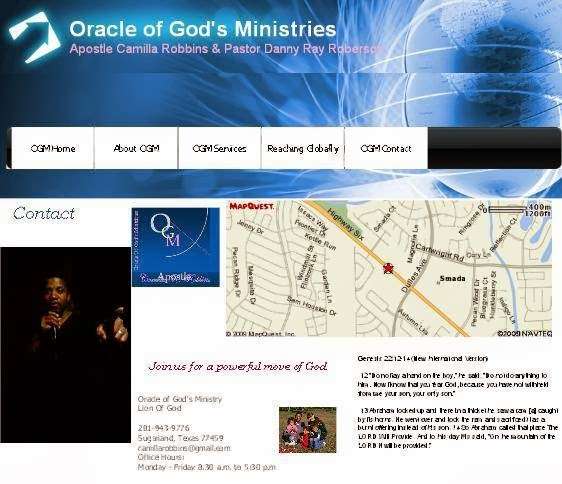 Oracle Of Gods Ministries | 6635 Villarreal Dr, Missouri City, TX 77489 | Phone: (281) 777-9790