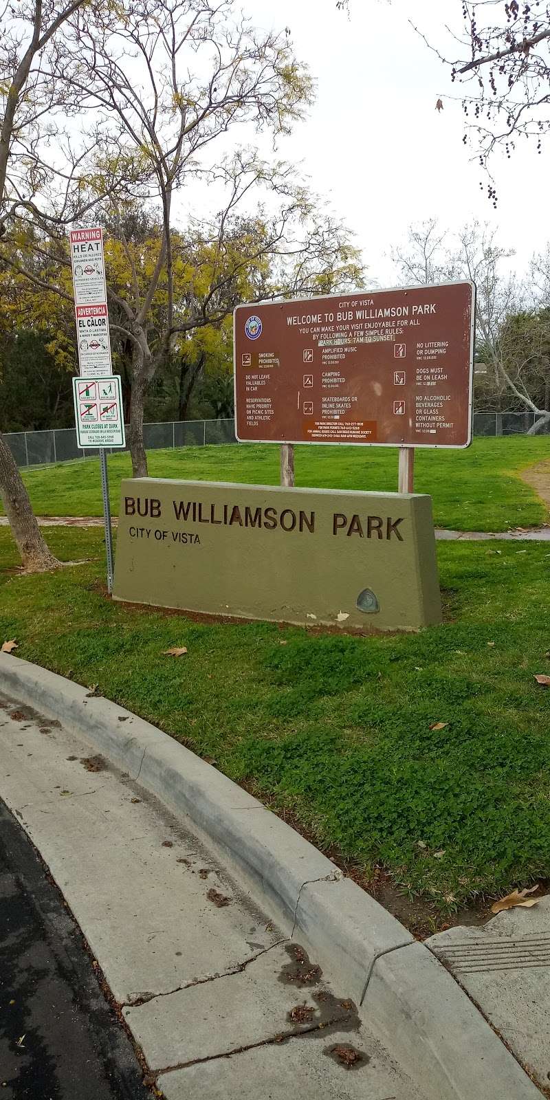 Bub Williamson Park | 530 Grapevine Rd, Vista, CA 92083, USA | Phone: (760) 639-6176