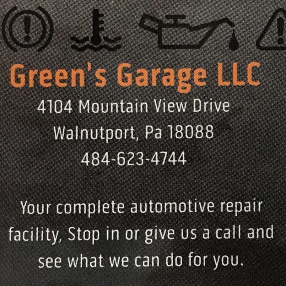 Greens Garage LLC | 4104 W Mountain View Dr, Walnutport, PA 18088, USA | Phone: (484) 623-4744