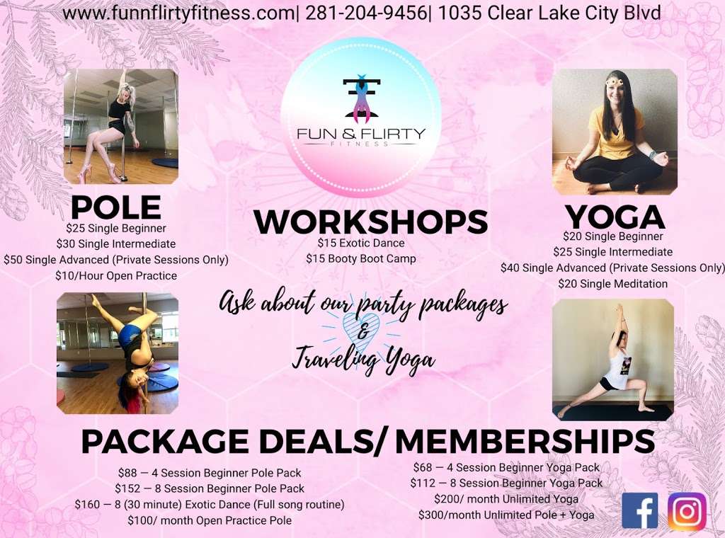 Fun and Flirty Fitness | 1035 Clear Lake City Blvd, Houston, TX 77062 | Phone: (281) 204-9456