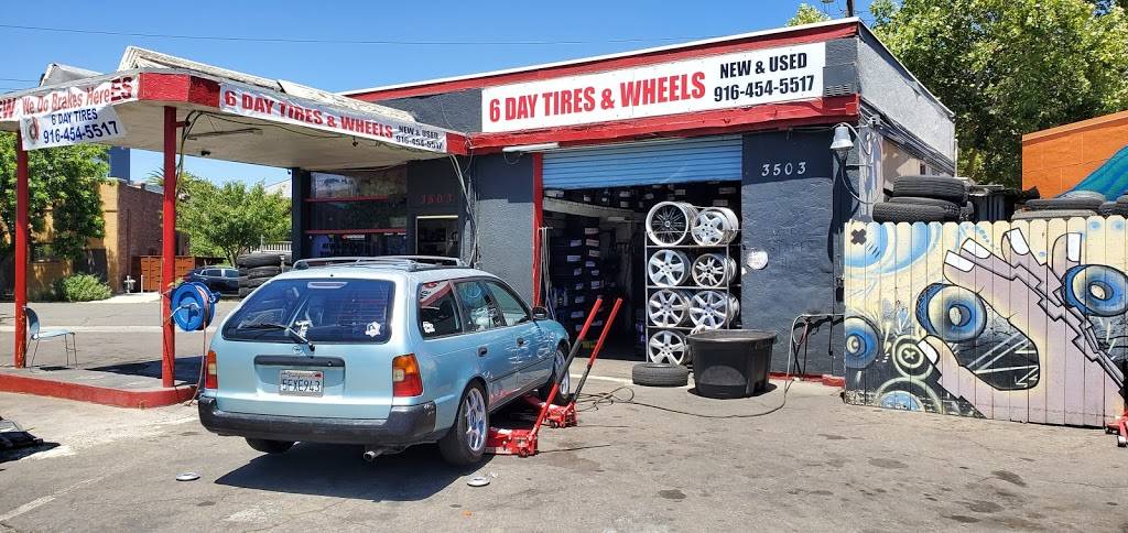 6 Day Tire & Wheels | 3503 Broadway, Sacramento, CA 95817, USA | Phone: (916) 454-5517