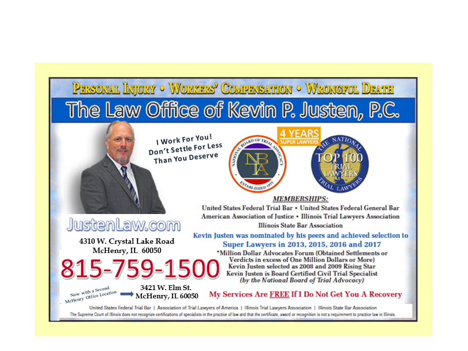The Law Office of Kevin P. Justen, P.C. | 4310 W Crystal Lake Rd, McHenry, IL 60050 | Phone: (815) 759-1500