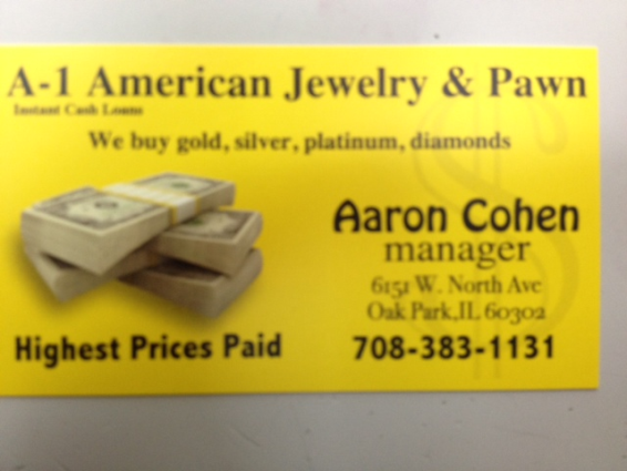 A-1 Jewelers & Pawn Shop - jewelry store  | Photo 1 of 7 | Address: 6151 W North Ave, Oak Park, IL 60302, USA | Phone: (708) 383-1131
