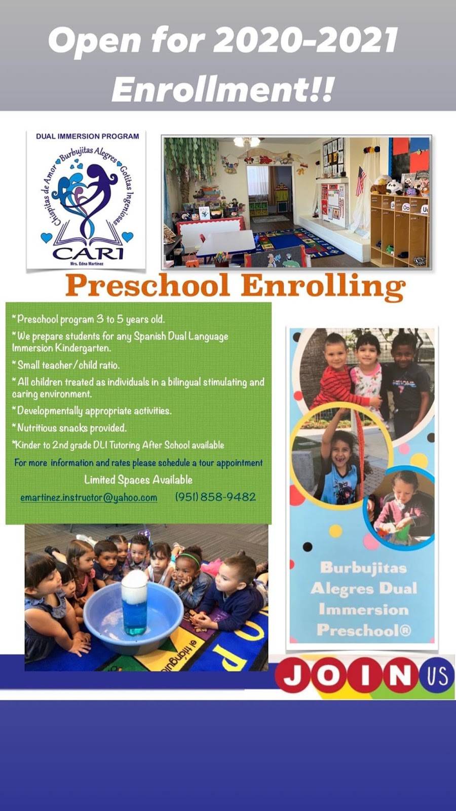 Burbujitas Alegres Spanish Dual Immersion Preschool | 14152 Fairchild Dr, Eastvale, CA 92880, USA | Phone: (951) 858-9482