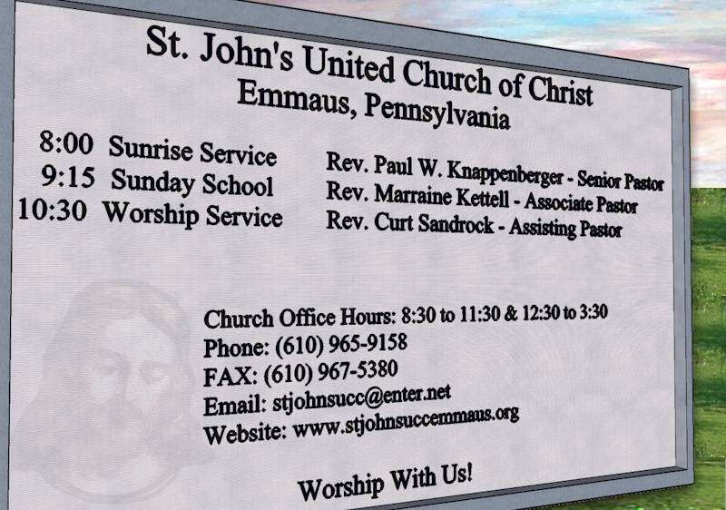 St Johns United Church-Christ | 139 N 4th St, Emmaus, PA 18049, USA | Phone: (610) 965-9158