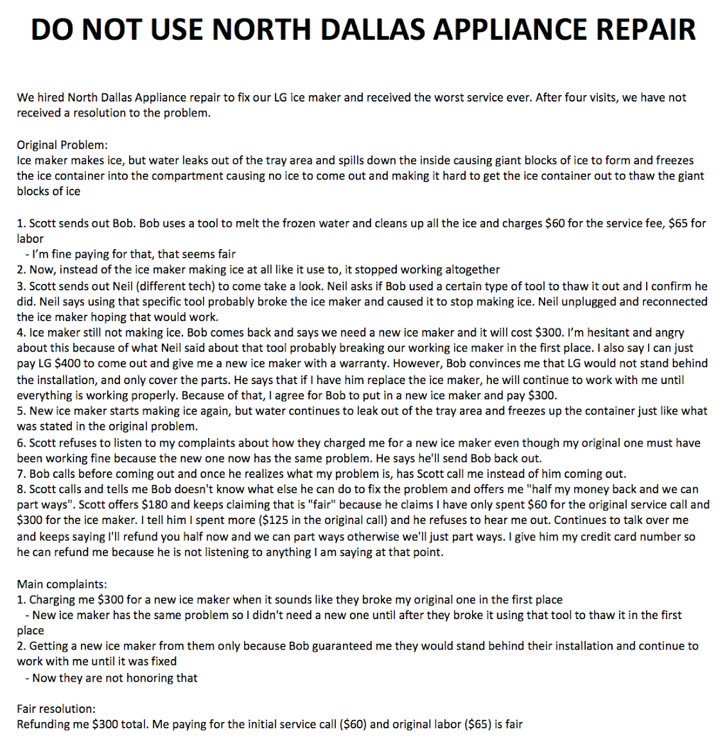 North Dallas Appliance Repair | 104 N Weatherred Dr, Richardson, TX 75080, USA | Phone: (972) 613-2500