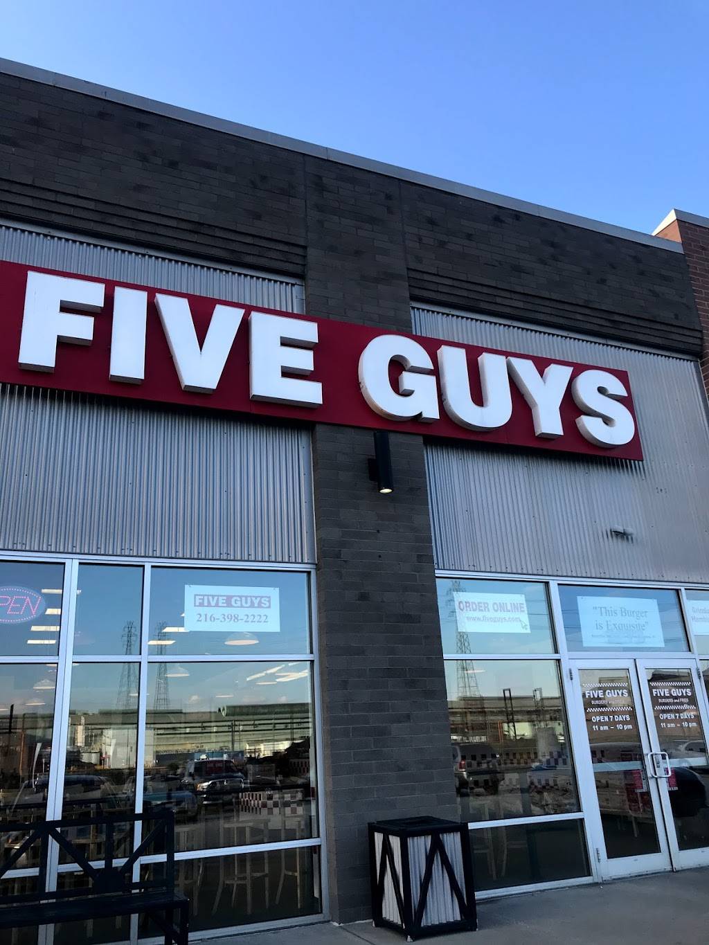Five Guys | 3273 Steelyard Dr, Cleveland, OH 44109, USA | Phone: (216) 398-2222