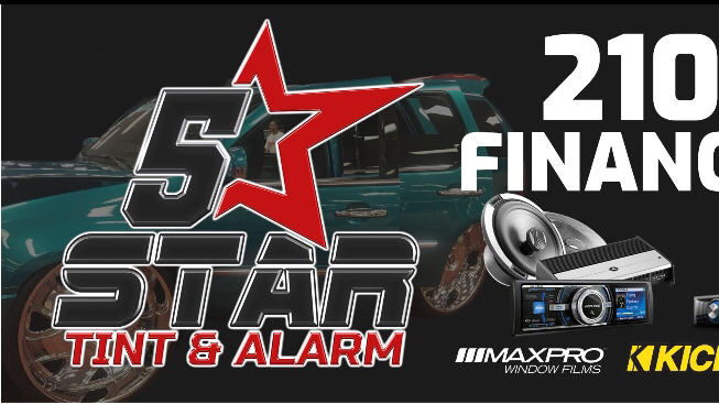 5 STAR TINT AND ALARM | 523 S S General McMullen Dr Unit B, San Antonio, TX 78237, USA | Phone: (210) 872-1497