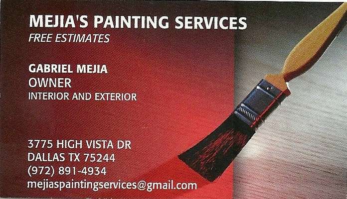 Mejias Painting Services | 9309 Lyndon B Johnson Fwy, Dallas, TX 75243, USA | Phone: (972) 891-4934