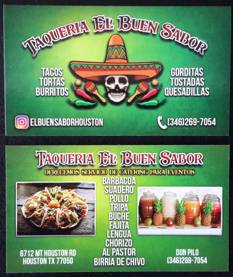 Taqueria El Buen Sabor | 6712 E Mt Houston Rd, Houston, TX 77050 | Phone: (346) 269-7054