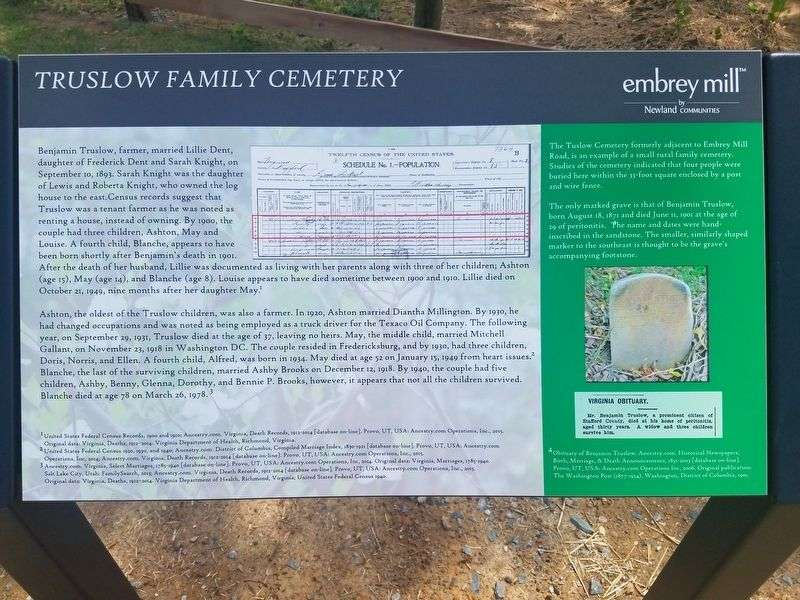 Truslow Family Cemetery | Stafford, VA 22554, USA