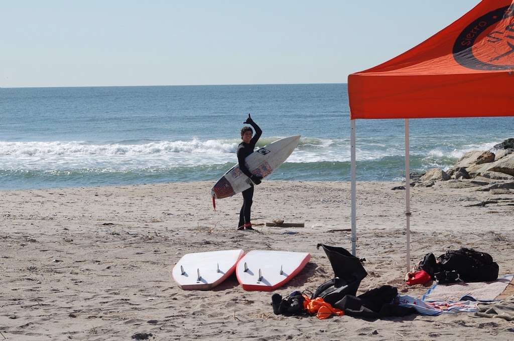 Sierra Surf School | Beach Entrance, Beach 67th St and, Beach Front Rd, Arverne, NY 11692, USA | Phone: (646) 856-4220