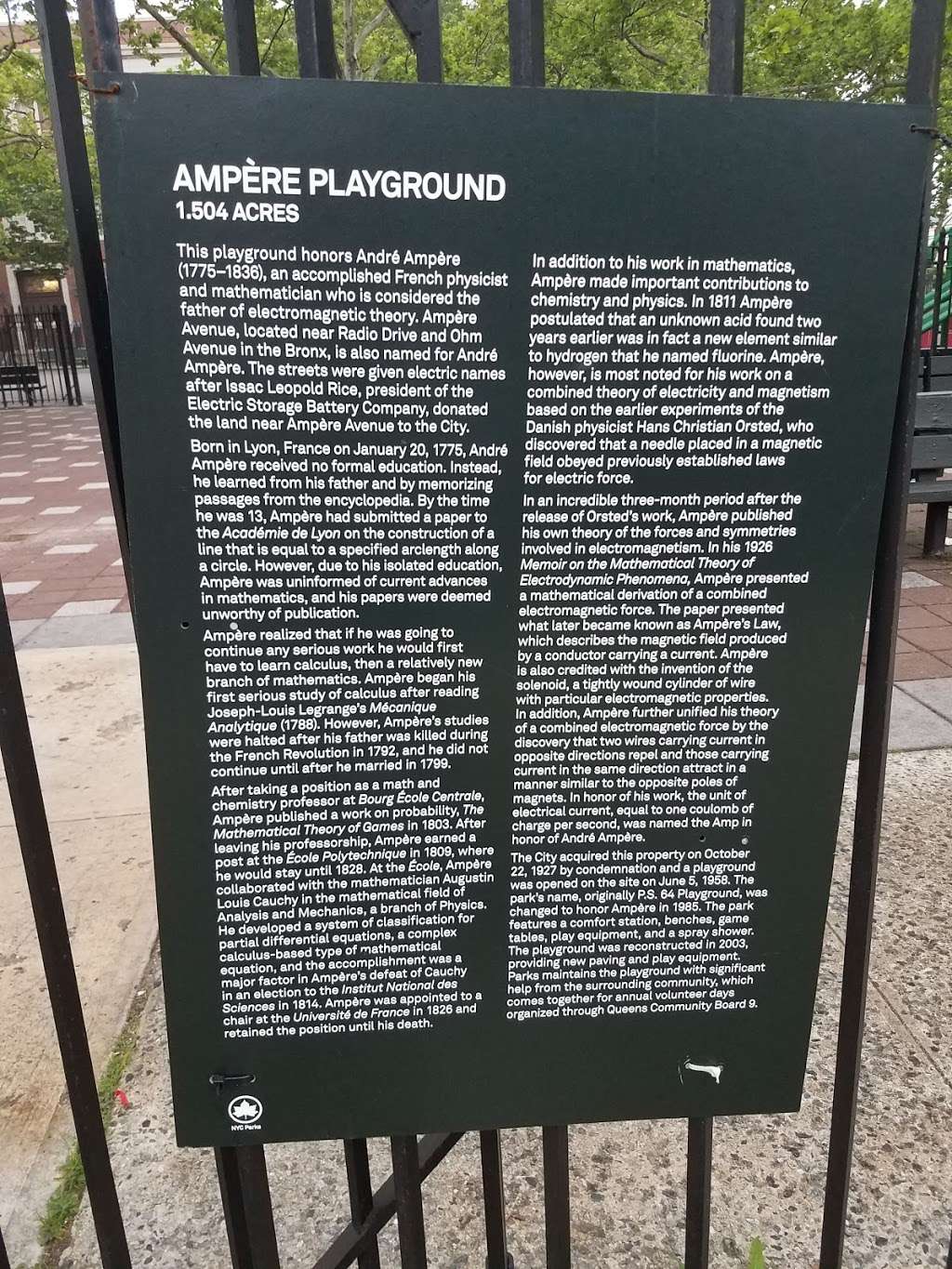 Ampere Playground | 82nd St, Ozone Park, NY 11416, USA | Phone: (212) 639-9675