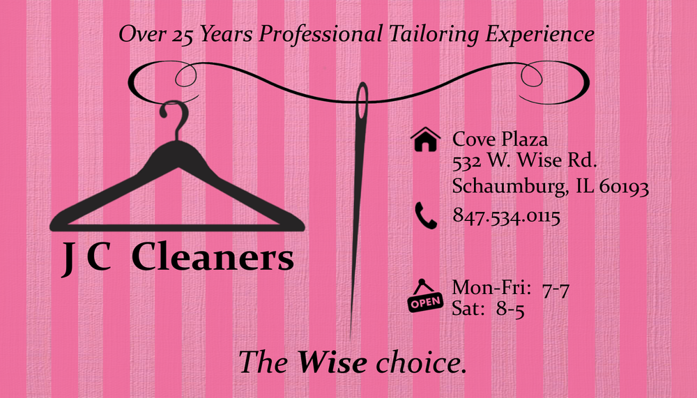 JC Cleaners | 532 W Wise Rd, Schaumburg, IL 60193, USA | Phone: (847) 534-0115
