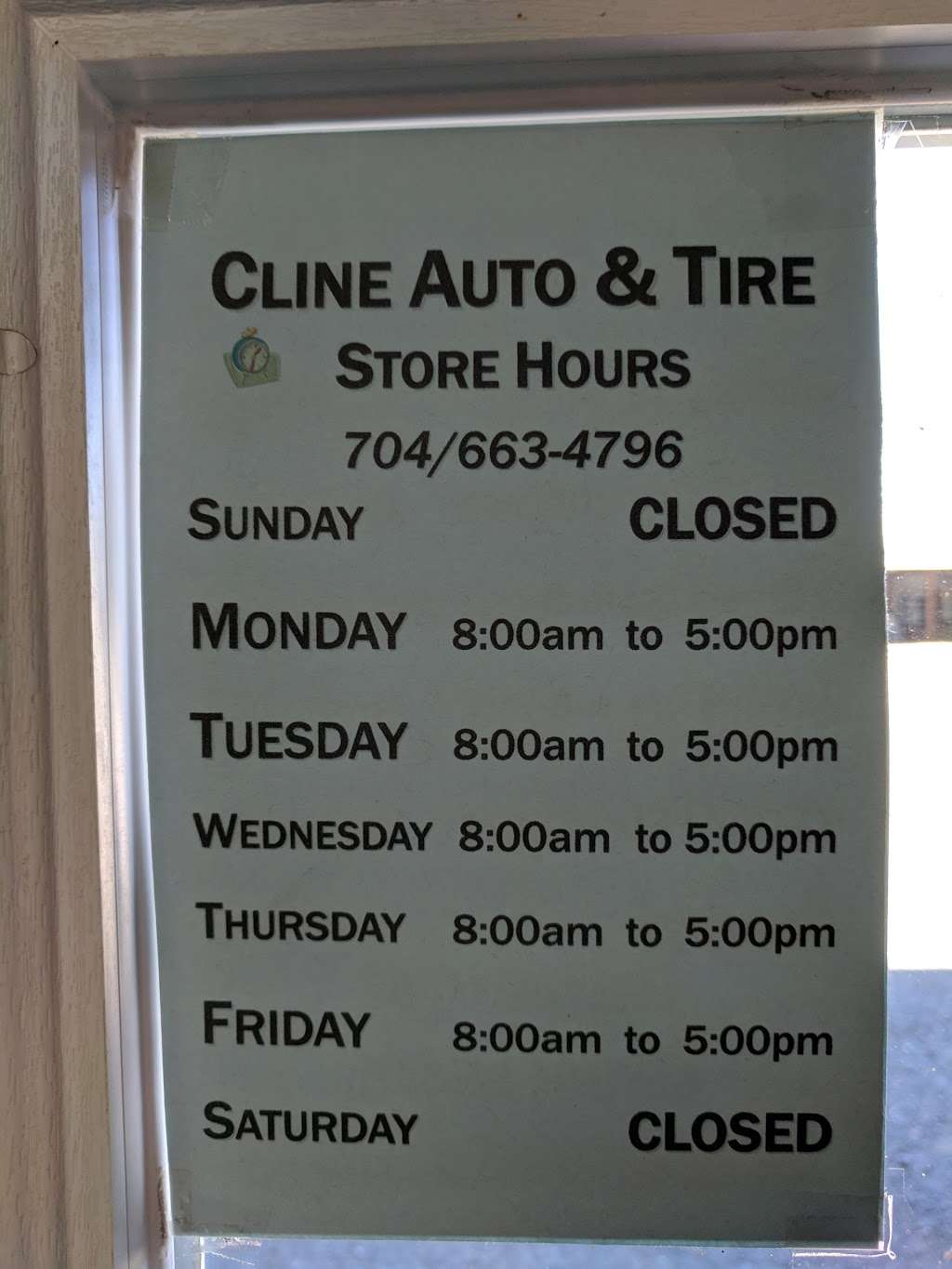 Cline Auto & Tire | 106 Mackwood Rd, Mooresville, NC 28115, USA | Phone: (704) 663-4796