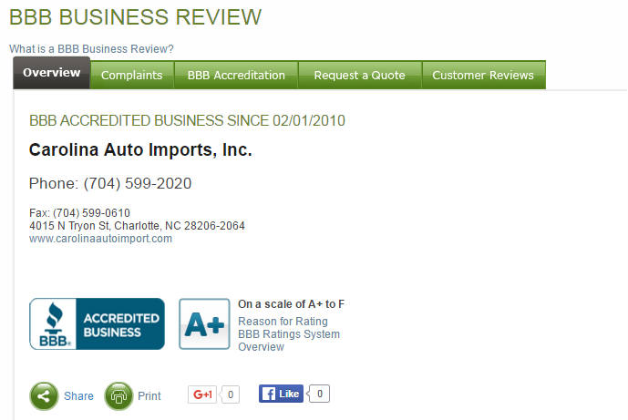 Carolina Auto Imports, Inc | 4015 N Tryon St, Charlotte, NC 28206, USA | Phone: (704) 599-2020