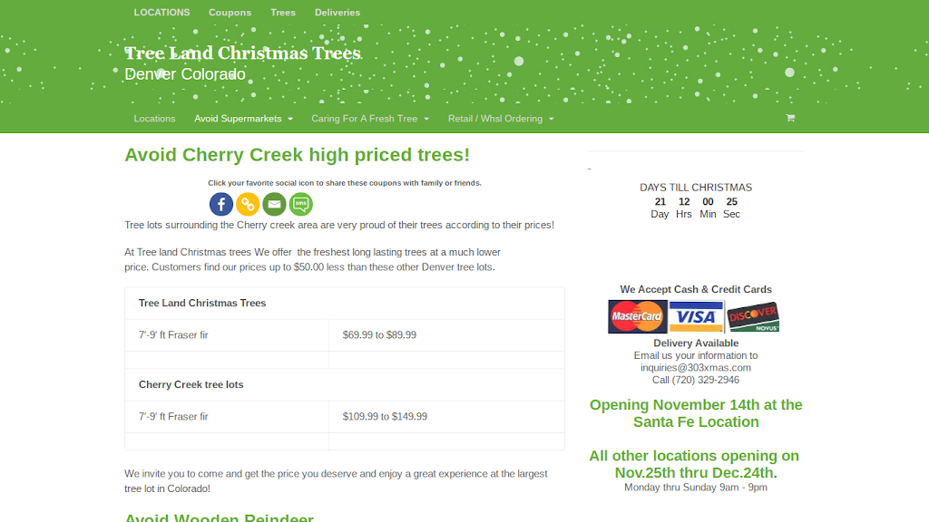 A Tree Land Christmas Trees | 1720 S Santa Fe Dr, Denver, CO 80223, USA | Phone: (720) 329-2946