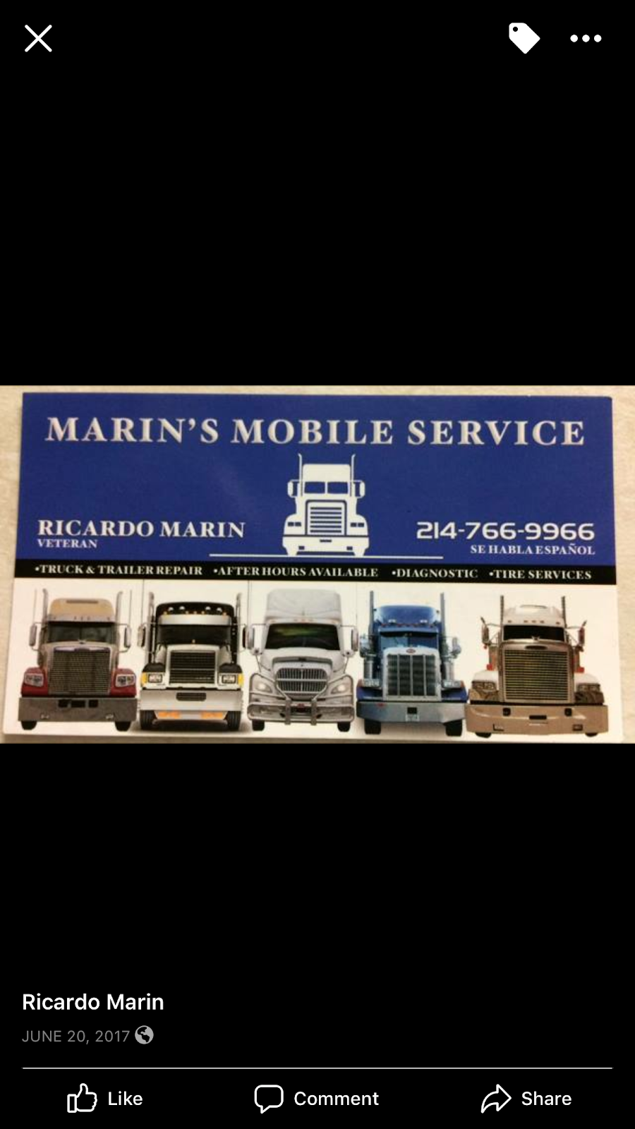 Marins Mobile Truck & Trailer services | 5343 Toro Bravo Dr, Dallas, TX 75236, USA | Phone: (214) 766-9966