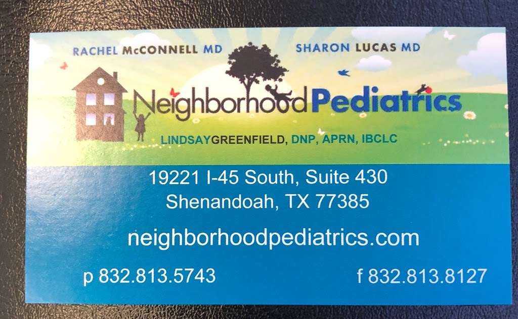 Neighborhood Pediatrics | 19221 I-45 #430, Shenandoah, TX 77385, USA | Phone: (832) 813-5743