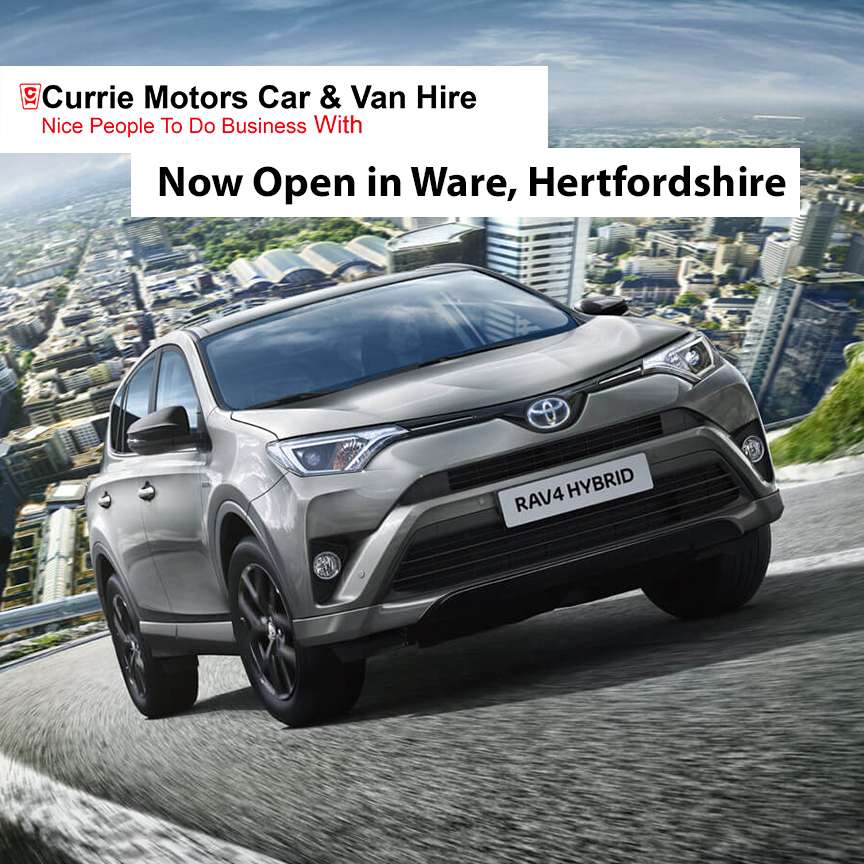 Currie Motors Car and Van Hire Ware, Hertfordshire | Office 2, Broadmeads Pumping Station, Ware SG12 9LH, UK | Phone: 01992 667681