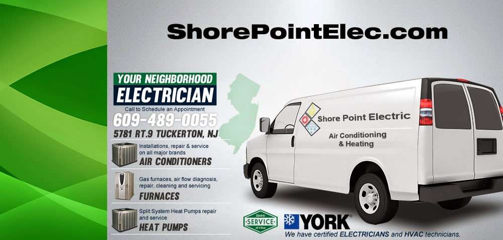 Shore Point Electric A/C & Heating | 5781 U.S. 9, Tuckerton, NJ 08087, USA | Phone: (609) 751-5583