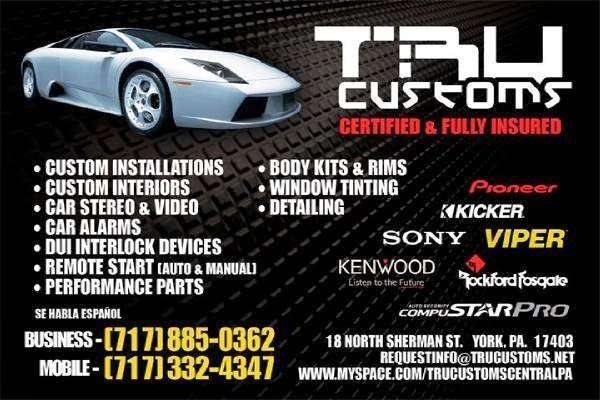 Tru Customs | 18 N Sherman St, York, PA 17403, USA | Phone: (717) 885-0362